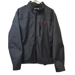 Hooey Men's Grey/Maroon Hybrid Fleece Jacket Full Zip Size XL